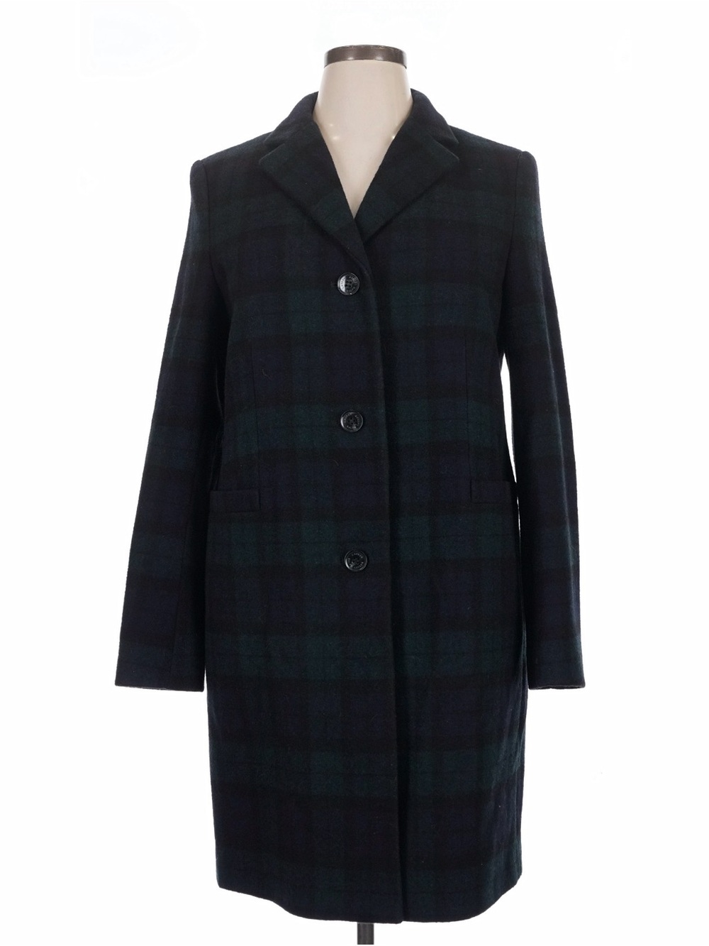 Lauren Ralph Lauren Black Label Blackwatch Plaid Wool-Blend Walker Coat 14
